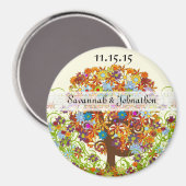 Hochzeit der verzauberten Waldseite Magnet (Vorderseite/Rückseite)