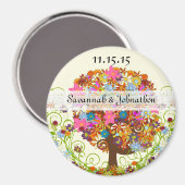 Hochzeit der verzauberten Waldseite Magnet (Vorderseite/Rückseite)