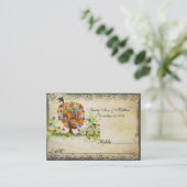 Hochzeit der verzauberten Waldseite Platzkarte (Stehend Vorderseite)