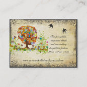 Hochzeit der verzauberten Waldseite Platzkarte (Rückseite)