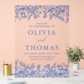 Hochzeit der Vintagen blauen Wildblume Acrylschild (Hochzeit)