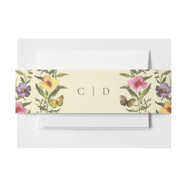 Hochzeit der Vintagen botanischen Wildblume Woodla Einladungsbanderole