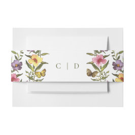 Hochzeit der Vintagen botanischen Wildblume Woodla Einladungsbanderole