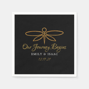 Hochzeit der Vintagen Goldfräsen Serviette