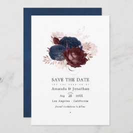 Hochzeit der Vintagen Marine, des Maroons und der  Save The Date