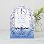 Hochzeit der Vintagen mittelalterlichen Renaissanc Einladung (Stehend Vorderseite)