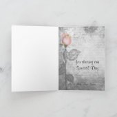 Hochzeit der Vintagen Rose Dankeskarte (Innenseite)