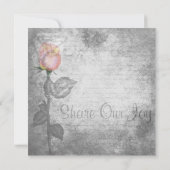 Hochzeit der Vintagen Rose Einladung (Rückseite)