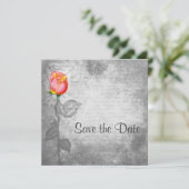 Hochzeit der Vintagen Rose Save The Date (Stehend Vorderseite)