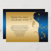 Hochzeit der Vintagen Seestreitkräfte und Golflora Einladung (Vorne/Hinten)