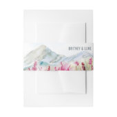 Hochzeit der Wasserfarbe Berge Einladungsbanderole (Vorderseite Beispiel)