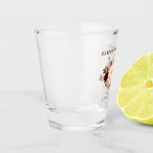 Hochzeit der Wasserfarbe Burgund Schnapsglas (Links)