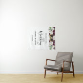 Hochzeit der Wasserfarbe Burgund Wandteppich (Beispiel (Horizontal))