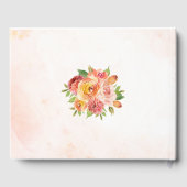 Hochzeit der Wasserfarbe geometrischer Fall Gästebuch (Rückseite)