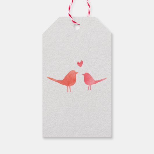 Hochzeit der Wasserfarbe Geschenkanhänger (Rückseite)