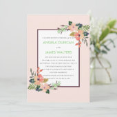 Hochzeit der Wasserfarben Einladung (Stehend Vorderseite)