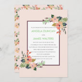 Hochzeit der Wasserfarben Einladung (Vorne/Hinten)