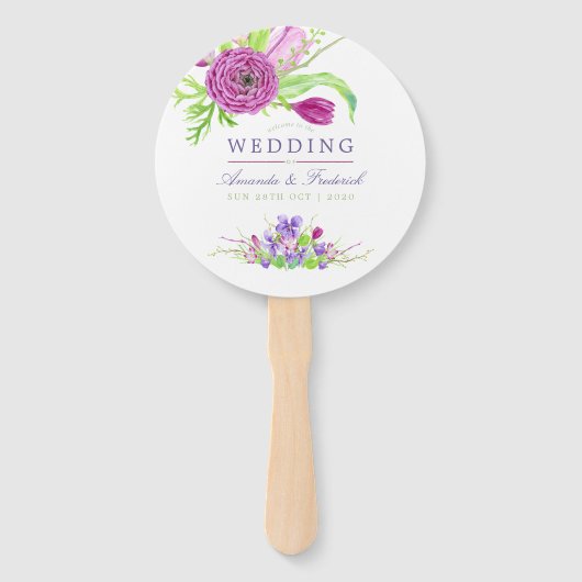 Hochzeit der Wasserfarben Fächer (Vorderseite)