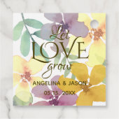 Hochzeit der Wasserfarben Geschenkanhänger (Rückseite)