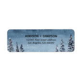 Hochzeit der Wasserfarben "Navy Snowy Winter Pine  (Vorne)