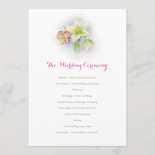 Hochzeit der Wasserfarben Programm (Rückseite)