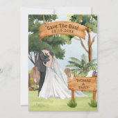 Hochzeit der Wasserfarben Save The Date (Vorderseite)