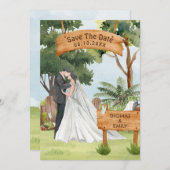 Hochzeit der Wasserfarben Save The Date (Vorne/Hinten)