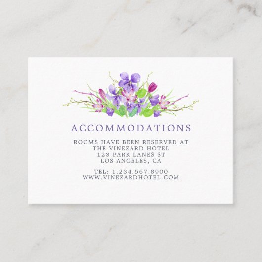 Hochzeit der Wasserfarben Visitenkarte (Vorderseite)