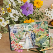 Hochzeit der Wasserfarbenen Wildblume Garden Gästebuch