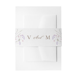 Hochzeit der Wasserfarbenfrühlings-Wildblume Einladungsbanderole