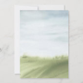 Hochzeit der Wasserfarbenlandschaft Einladung (Rückseite)
