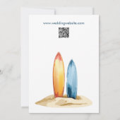 Hochzeit der Wasserfarbenplatte Einladung (Rückseite)