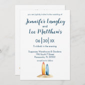 Hochzeit der Wasserfarbenplatte Einladung (Vorne/Hinten)