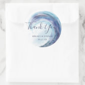 Hochzeit der Wasserfarbenwelt Runder Aufkleber (Tasche)