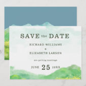 Hochzeit der Wasserfarbenwelt Save The Date (Vorne/Hinten)