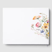 Hochzeit der Wasserfarbenwiese-Wildblume Gästebuch (Rückseite)