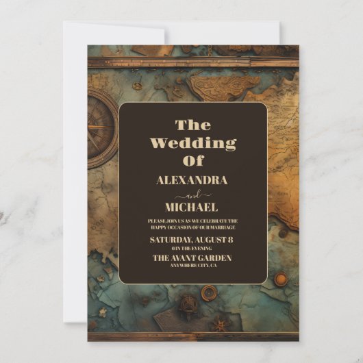 Hochzeit der Wasserfarbkarte Einladung (Vorderseite)