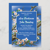 Hochzeit der weißen Blume Einladung (Vorne/Hinten)