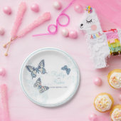 Hochzeit der weißen Korallen in Rosa Pappteller (Party)