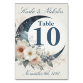 Hochzeit der weißen Mondblume Tischnummer (Rückseite)