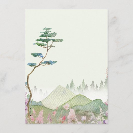 Hochzeit der Wildblume Begleitkarte (Rückseite)