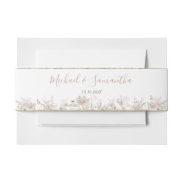 Hochzeit der Wildblume Blush and Sage Einladungsbanderole
