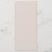 Hochzeit der Wildblume Blush and Sage Menükarte (Rückseite)