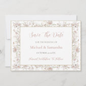 Hochzeit der Wildblume Blush and Sage Save The Date (Vorderseite)