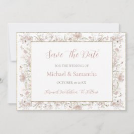Hochzeit der Wildblume Blush and Sage Save The Date