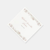 Hochzeit der Wildblume Blush and Sage Serviette (Ecke)