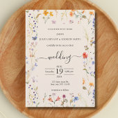 Hochzeit der Wildblume Boho Einladung