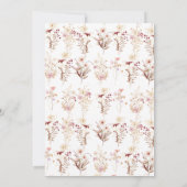 Hochzeit der Wildblume Boho Einladung (Rückseite)