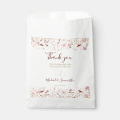 Hochzeit der Wildblume Burgund und Blush Geschenktütchen (Vorderseite)