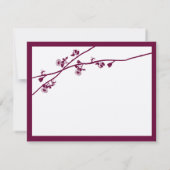 Hochzeit der Wildblume Deep Plum RSVP Karte